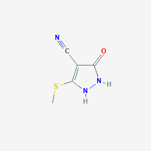 5-Hydroxy-3-(methylthio)-1H-pyrazole-4-carbonitrile