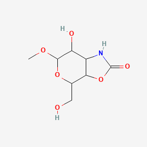 7-Hydroxy-4-(hydroxymethyl)-6-methoxyhexahydro-2h-pyrano[4,3-d][1,3]oxazol-2-one