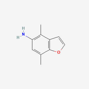 molecular formula C10H11NO B12879514 4,7-Dimethylbenzofuran-5-amine 