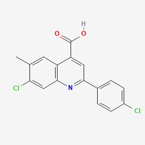 7-Chloro-2-(4-chlorophenyl)-6-methylquinoline-4-carboxylic acid