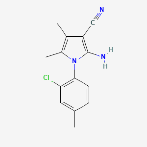 2-Amino-1-(2-chloro-4-methylphenyl)-4,5-dimethyl-1H-pyrrole-3-carbonitrile