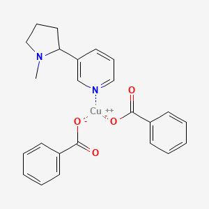 Copper bis(benzoato-o)[3-(1-methyl-2-pyrrolidinyl)pyridine-N1]-(S)-