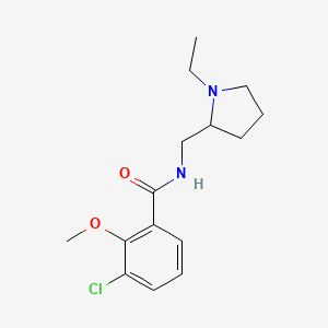 3-Chloro-N-((1-ethylpyrrolidin-2-yl)methyl)-2-methoxybenzamide