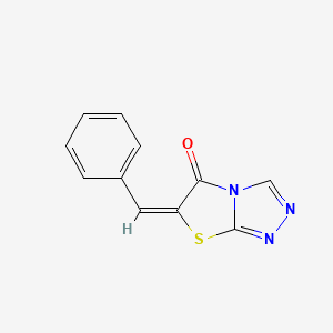 molecular formula C11H7N3OS B12879674 6-Benzylidenethiazolo[2,3-c][1,2,4]triazol-5(6H)-one CAS No. 95356-74-4