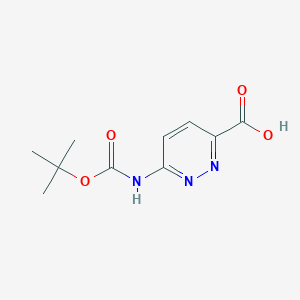molecular formula C10H13N3O4 B1287969 6-(Boc-amino)-3-pyridazinecarboxylic acid CAS No. 301548-08-3