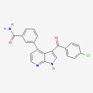 3-(3-(4-Chlorobenzoyl)-1H-pyrrolo[2,3-b]pyridin-4-yl)benzamide