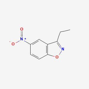 molecular formula C9H8N2O3 B12879780 3-Ethyl-5-nitro-1,2-benzoxazole CAS No. 66048-16-6