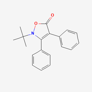 molecular formula C19H19NO2 B12879801 2-(tert-butyl)-3,4-diphenylisoxazol-5(2H)-one CAS No. 112175-82-3