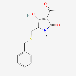 3-Acetyl-5-[(benzylsulfanyl)methyl]-4-hydroxy-1-methyl-1,5-dihydro-2H-pyrrol-2-one