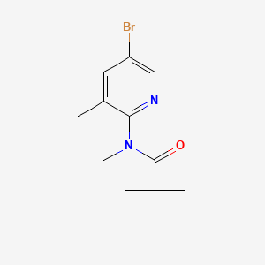 molecular formula C12H17BrN2O B1288002 N-(5-溴-3-甲基吡啶-2-基)-N,2,2-三甲基丙酰胺 CAS No. 245765-92-8