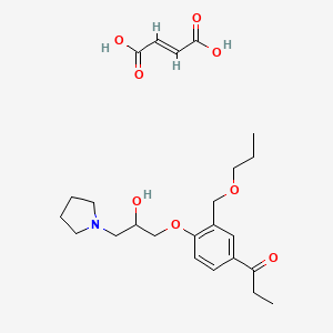 1-(4-(2-Hydroxy-3-(pyrrolidin-1-yl)propoxy)-3-(propoxymethyl)phenyl)propan-1-one fumarate