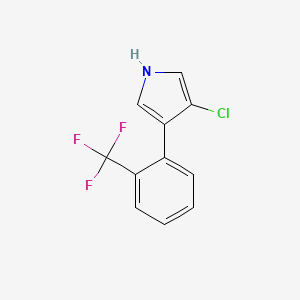 molecular formula C11H7ClF3N B12880067 3-Chloro-4-[2-(trifluoromethyl)phenyl]-1H-pyrrole CAS No. 88594-17-6