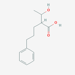 molecular formula C13H18O3 B1288007 2-(1-Hydroxyethyl)-5-phenylpentanoic acid CAS No. 439084-21-6