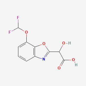 molecular formula C10H7F2NO5 B12880074 2-(Carboxy(hydroxy)methyl)-7-(difluoromethoxy)benzo[d]oxazole 