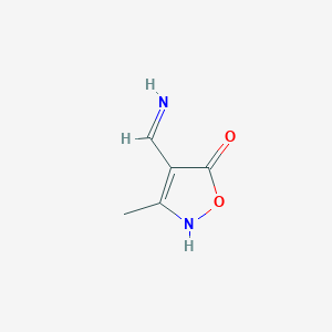 molecular formula C5H6N2O2 B12880123 4-(Aminomethylidene)-3-methyl-1,2-oxazol-5(4H)-one CAS No. 112548-74-0