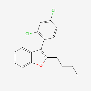 molecular formula C18H16Cl2O B12880196 2-Butyl-3-(2,4-dichlorophenyl)benzofuran CAS No. 204908-15-6