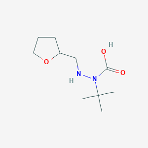 molecular formula C10H20N2O3 B12880205 1-(tert-Butyl)-2-((tetrahydrofuran-2-yl)methyl)hydrazinecarboxylic acid 