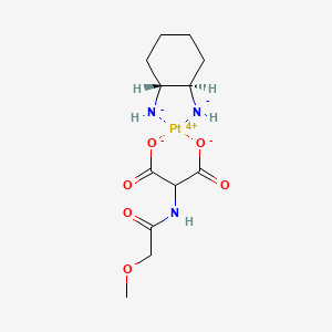 molecular formula C12H19N3O6Pt B12880212 [(1R,2R)-2-azanidylcyclohexyl]azanide;2-[(2-methoxyacetyl)amino]propanedioate;platinum(4+) 