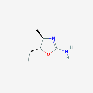 molecular formula C6H12N2O B12880223 (4R,5R)-5-Ethyl-4-methyl-4,5-dihydrooxazol-2-amine 