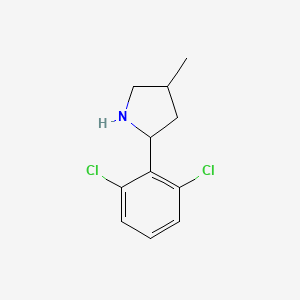 molecular formula C11H13Cl2N B12880263 2-(2,6-Dichlorophenyl)-4-methylpyrrolidine 