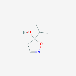 molecular formula C6H11NO2 B12880274 5-(Propan-2-yl)-4,5-dihydro-1,2-oxazol-5-ol CAS No. 61184-70-1