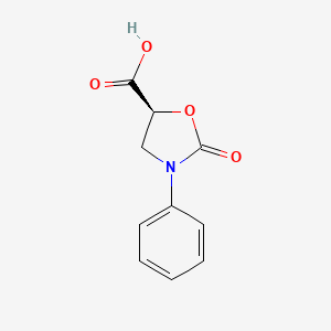 molecular formula C10H9NO4 B12880300 (S)-2-Oxo-3-phenyloxazolidine-5-carboxylic acid CAS No. 918543-49-4