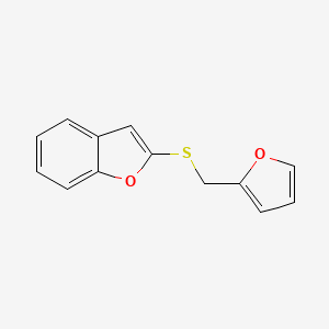 molecular formula C13H10O2S B12880345 2-((Furan-2-ylmethyl)thio)benzofuran CAS No. 88673-94-3