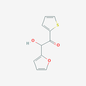 molecular formula C10H8O3S B12880360 2-(Furan-2-yl)-2-hydroxy-1-(thiophen-2-yl)ethan-1-one CAS No. 90569-47-4