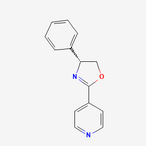 molecular formula C14H12N2O B12880381 (R)-4-phenyl-2-(pyridin-4-yl)-4,5-dihydrooxazole 