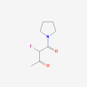 molecular formula C8H12FNO2 B12880385 2-Fluoro-1-(pyrrolidin-1-yl)butane-1,3-dione CAS No. 650602-45-2