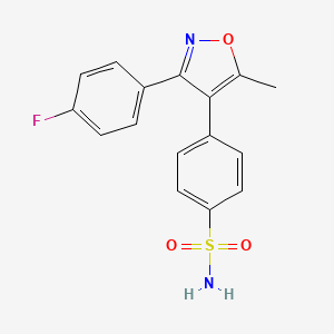 B12880435 4-(3-(4-Fluorophenyl)-5-methylisoxazol-4-yl)benzenesulfonamide CAS No. 181696-40-2