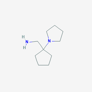 molecular formula C10H20N2 B1288058 (1-(Pyrrolidin-1-yl)cyclopentyl)methanamine CAS No. 917747-55-8
