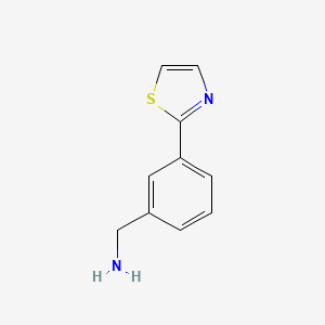molecular formula C10H10N2S B1288068 [3-(1,3-Thiazol-2-yl)phenyl]methylamine CAS No. 672324-88-8