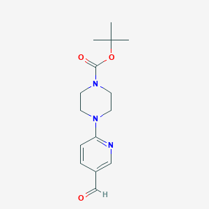 molecular formula C15H21N3O3 B1288071 叔丁基 4-(5-甲酰基吡啶-2-基)哌嗪-1-羧酸酯 CAS No. 479226-10-3