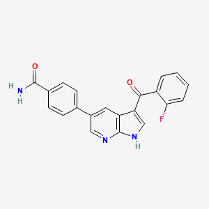 4-(3-(2-Fluorobenzoyl)-1H-pyrrolo[2,3-b]pyridin-5-yl)benzamide