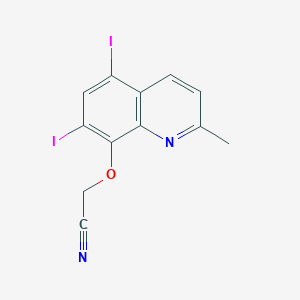 [(5,7-Diiodo-2-methylquinolin-8-yl)oxy]acetonitrile