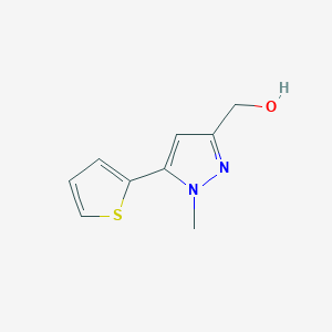 molecular formula C9H10N2OS B1288074 (1-甲基-5-噻吩-2-基-1H-吡唑-3-基)甲醇 CAS No. 879896-47-6