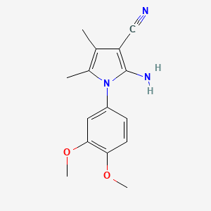 2-Amino-1-(3,4-dimethoxyphenyl)-4,5-dimethyl-1H-pyrrole-3-carbonitrile