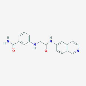 3-({2-[(Isoquinolin-6-yl)amino]-2-oxoethyl}amino)benzamide