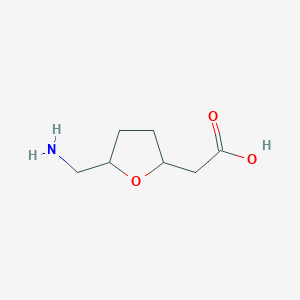 2-(5-(Aminomethyl)tetrahydrofuran-2-yl)acetic acid