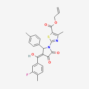 Allyl 2-(3-(3-fluoro-4-methylbenzoyl)-4-hydroxy-5-oxo-2-(p-tolyl)-2,5-dihydro-1H-pyrrol-1-yl)-4-methylthiazole-5-carboxylate