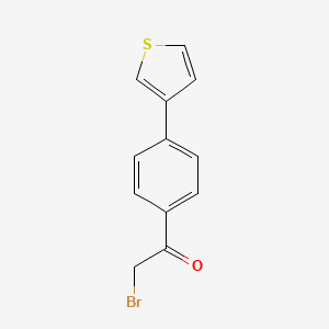 molecular formula C12H9BrOS B1288077 2-Bromo-1-(4-thien-3-ylphenyl)ethanone CAS No. 879896-53-4