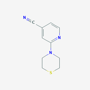 molecular formula C10H11N3S B1288081 2-硫代吗啉异烟腈 CAS No. 884507-30-6