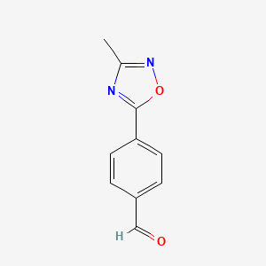molecular formula C10H8N2O2 B1288082 4-(3-甲基-1,2,4-恶二唑-5-基)苯甲醛 CAS No. 876316-27-7