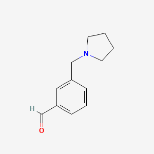 molecular formula C12H15NO B1288084 3-(Pyrrolidin-1-ylmethyl)benzaldehyde CAS No. 884507-42-0