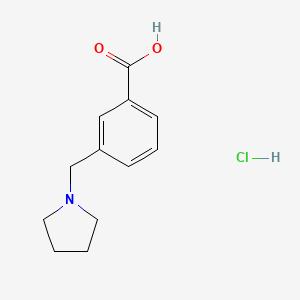 molecular formula C12H16ClNO2 B1288085 3-(1-Pyrrolidylmethyl)benzoic Acid Hydrochloride CAS No. 887922-93-2