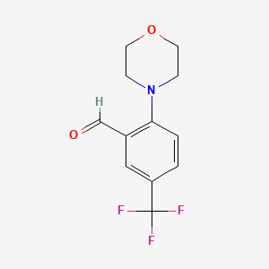 molecular formula C12H12F3NO2 B1288088 2-(Morpholin-4-yl)-5-(trifluoromethyl)benzaldehyde CAS No. 886851-50-9