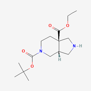 cis-5-tert-Butyl 7a-ethyl hexahydro-1H-pyrrolo[3,4-c]pyridine-5,7a(6H)-dicarboxylate