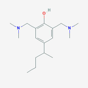 molecular formula C17H30N2O B1288126 2,6-Bis[(dimethylamino)methyl]-4-(1-methylbutyl)benzenol CAS No. 924868-91-7