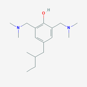 molecular formula C17H30N2O B1288127 2,6-Bis[(dimethylamino)methyl]-4-(2-methylbutyl)benzenol CAS No. 924868-92-8